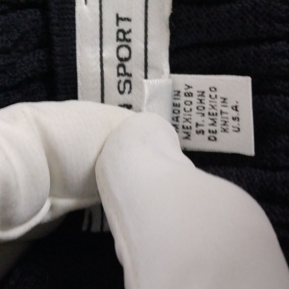 St.John Sport Black Short Sleeve Accordion Top S - Picture 11 of 14